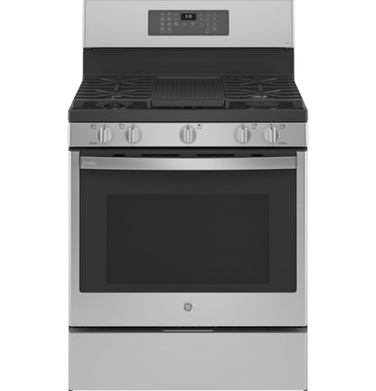 GE APPLIANCES PGB965YPFS GE Profile(TM) 30" Free-Standing Gas Double Oven Convection Fingerprint Resistant Range with No Preheat Air Fry -  PGB965YPFS