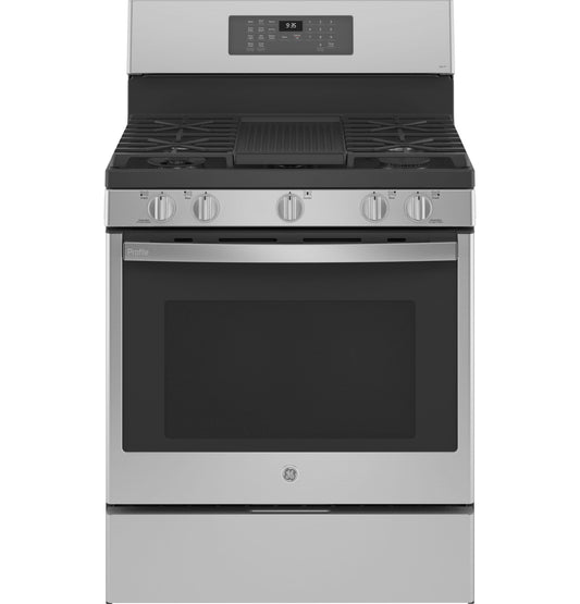 GE APPLIANCES PGB965YPFS GE Profile(TM) 30" Free-Standing Gas Double Oven Convection Fingerprint Resistant Range with No Preheat Air Fry -  PGB965YPFS