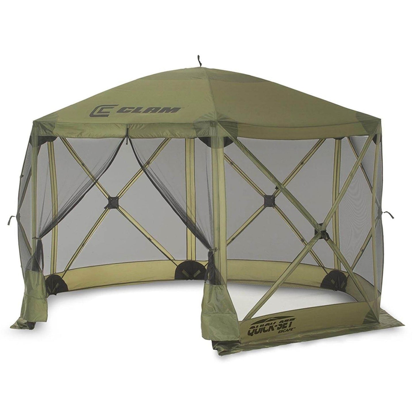 CLAM Quick-Set Escape Portable Outdoor Gazebo Canopy Shelter and 6 Wind Panels - 113924