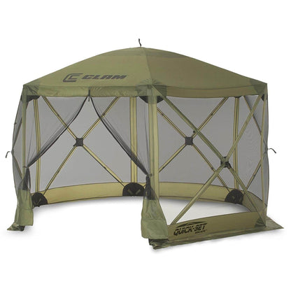 CLAM Quick-Set Escape Portable Outdoor Gazebo Canopy Shelter and 6 Wind Panels - 113924