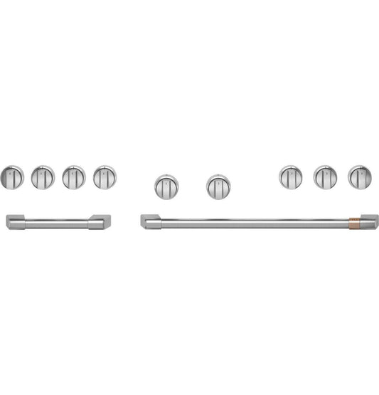 CAFE Café 48" Brushed Copper Handle & Knob Set for Pro Range and Rangetop - CXPR8HKPTSS-KT