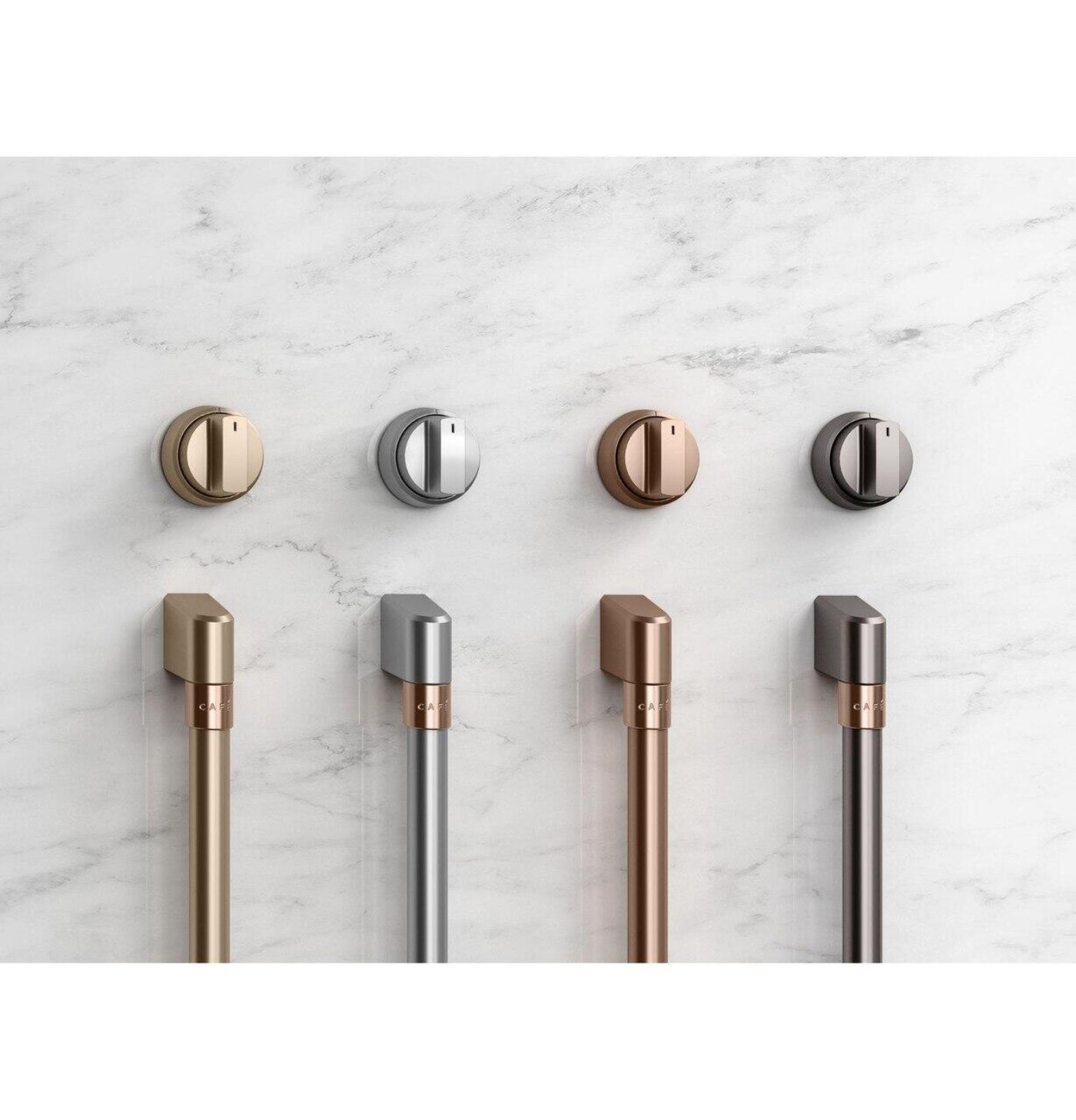 Café Front Control Induction Knobs and Handles - Brushed Stainless - CXFCHHKPMSS-KT