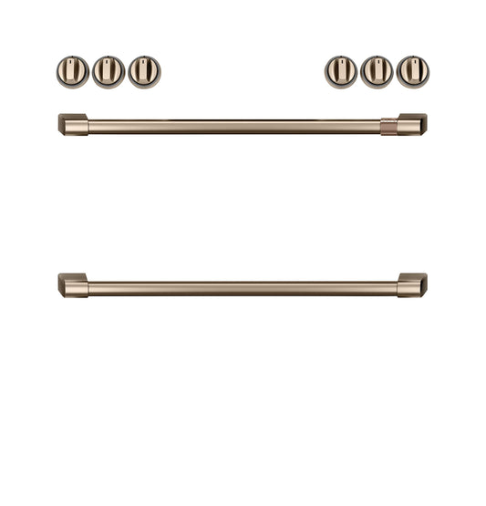 Café Front Control Induction Knobs and Handles - Brushed Bronze - CXFCHHKPMBZ-KT