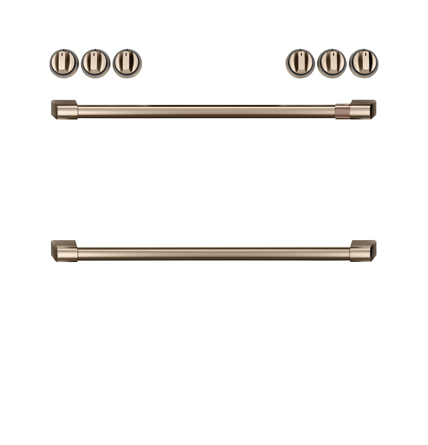 Café Front Control Induction Knobs and Handles - Brushed Bronze - CXFCHHKPMBZ-KT