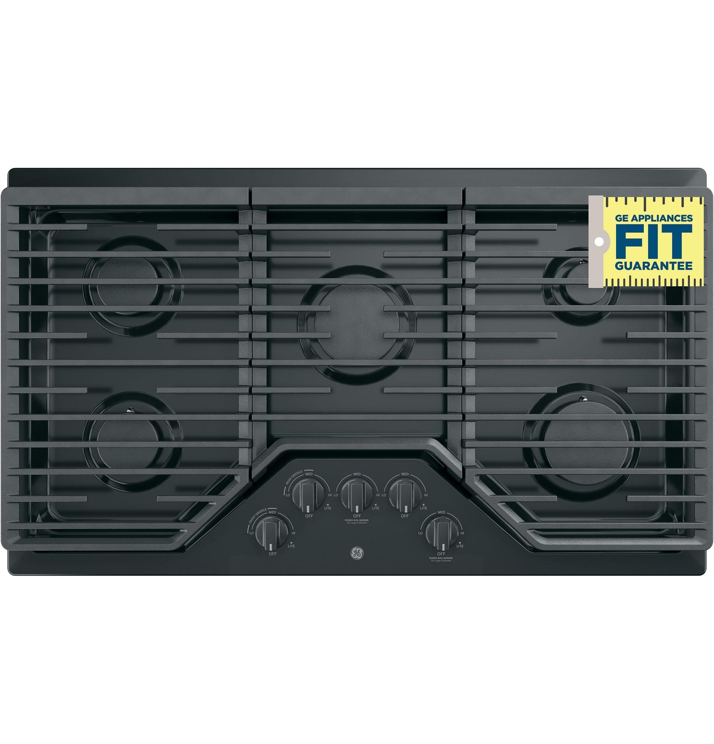 GE APPLIANCES JGP5036DLBB GE(R) 36" Built-In Gas Cooktop with 5 Burners and Dishwasher Safe Grates - JGP5036DLBB-KT