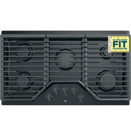 GE APPLIANCES JGP5036DLBB GE(R) 36" Built-In Gas Cooktop with 5 Burners and Dishwasher Safe Grates - JGP5036DLBB-KT