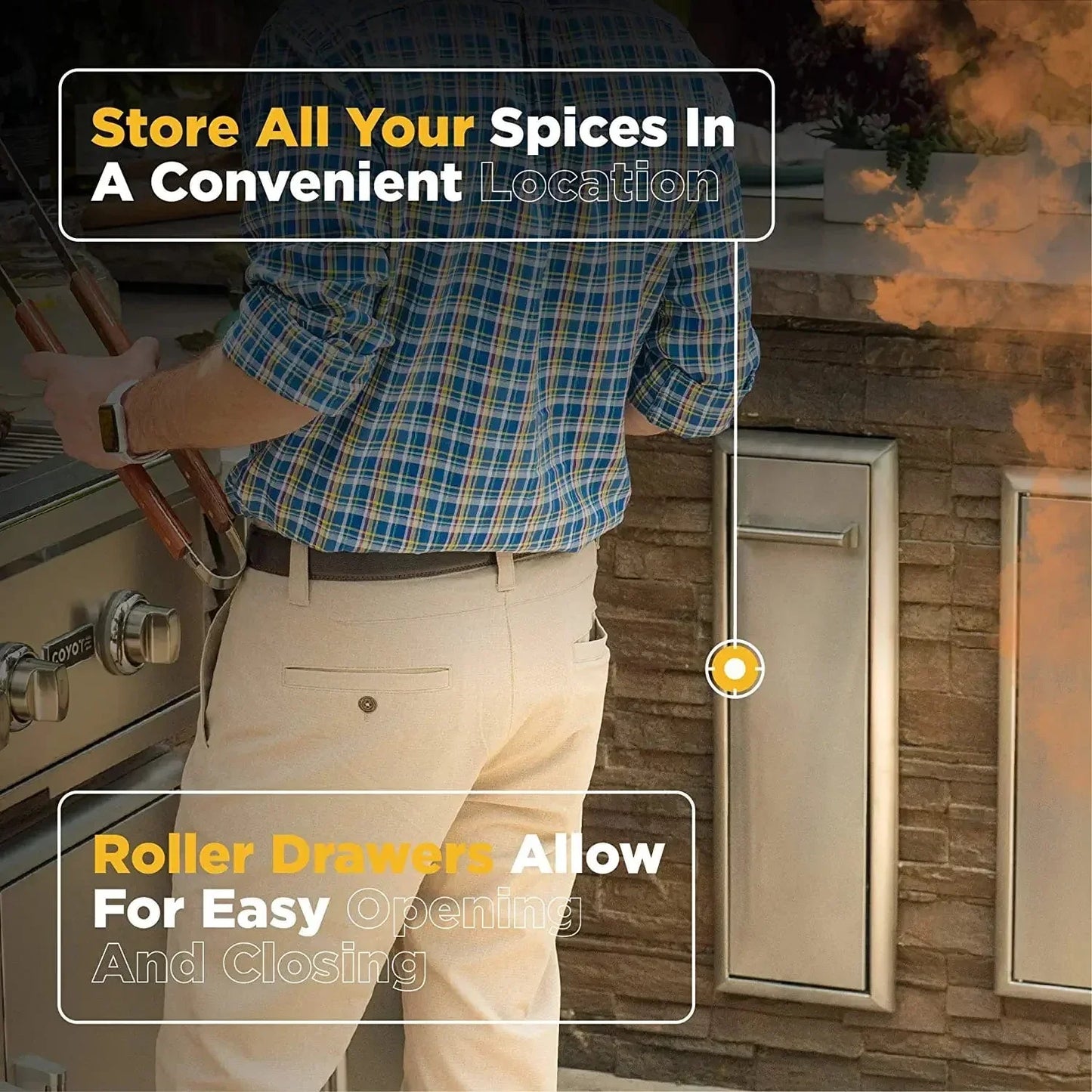 Coyote Pull Out Spice Rack - CSPRK