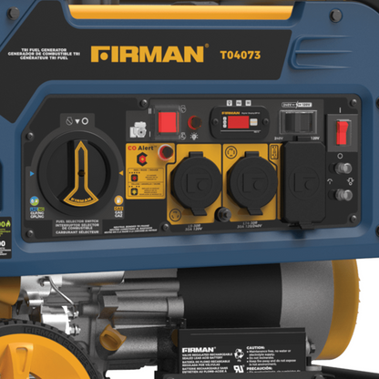 Firman T04073 4000W/5000W Electric Start Tri-Fuel Gas Propane Natural Gas Generator New T04073