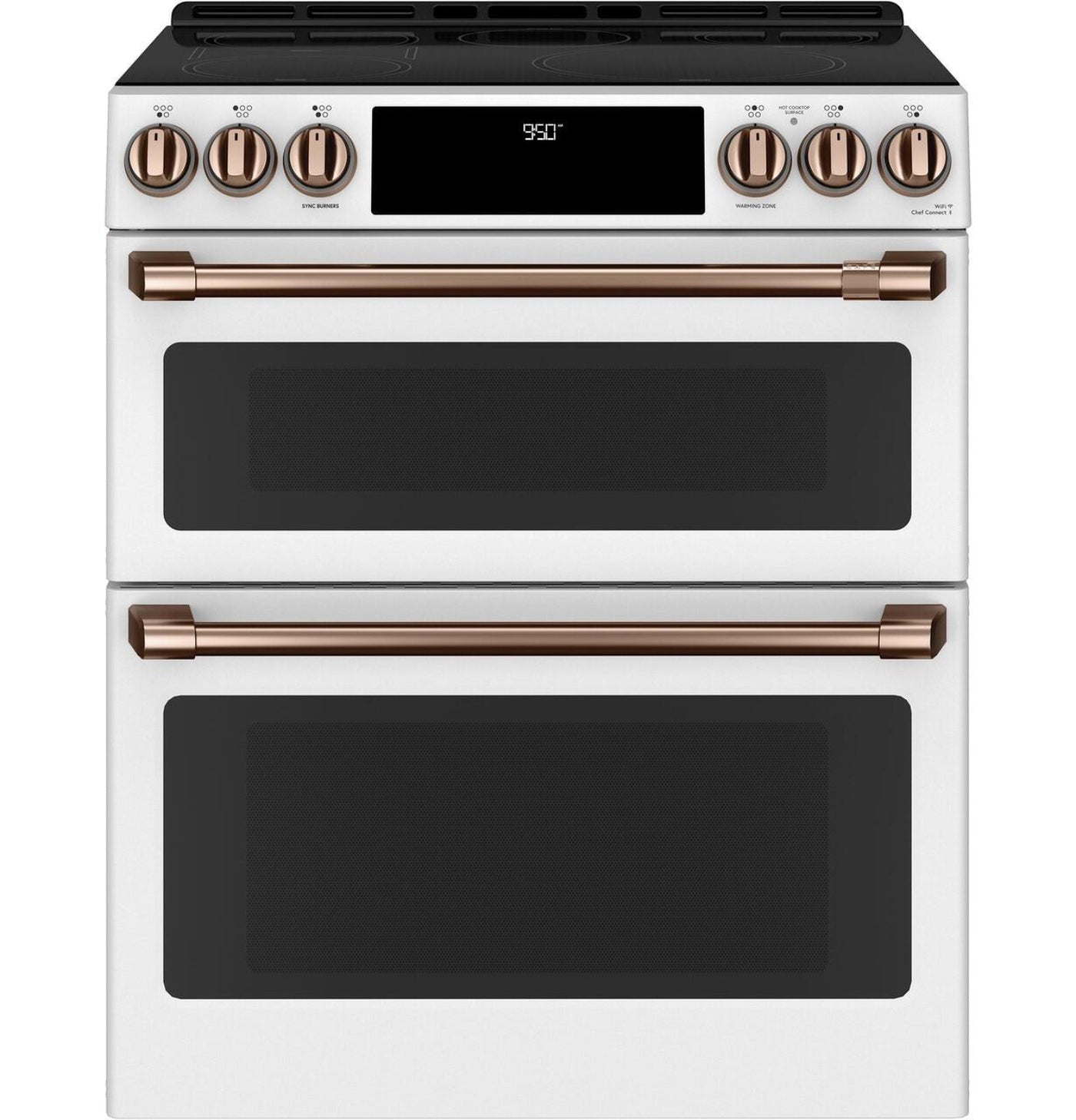Café Front Control Induction Knobs and Handles - Brushed Copper - CXFCHHKPMCU-KT