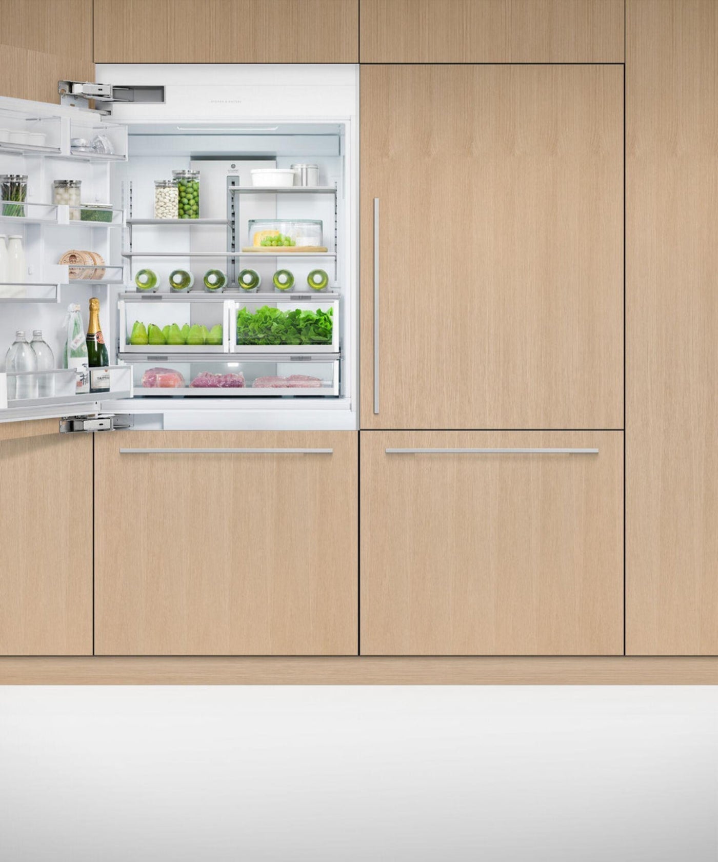FISHER & PAYKEL RS36W80RJ1N Integrated Refrigerator Freezer, 36", Ice -  RS36W80RJ1N