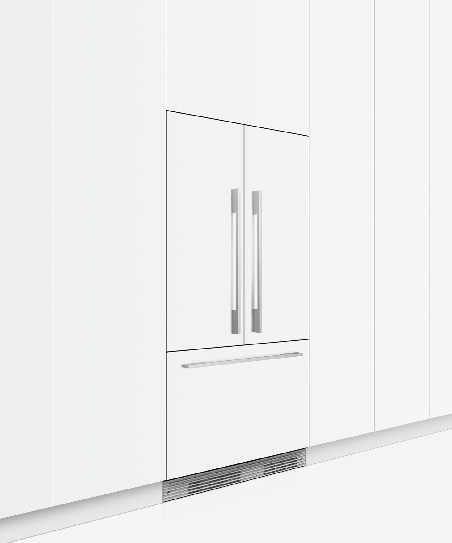 FISHER & PAYKEL RS36A72J1N Integrated French Door Refrigerator Freezer, 36", Ice - RS36A72J1N