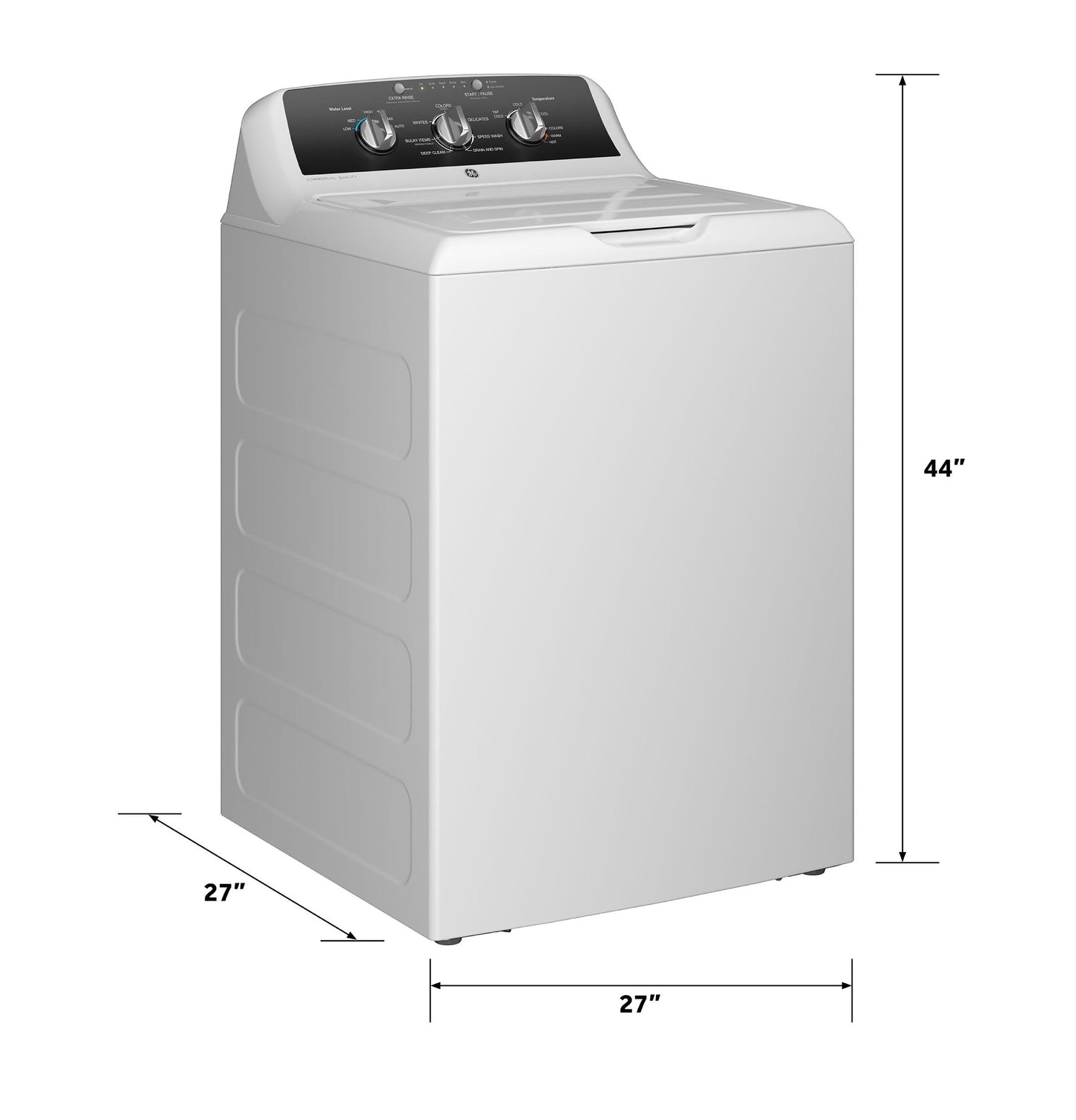GE APPLIANCES GTW525ACWWB GE(R) 4.3 cu. ft. Capacity Washer with Stainless Steel Basket,5-yr Limited Warranty&#x200B; - GTW525ACWWB-KT