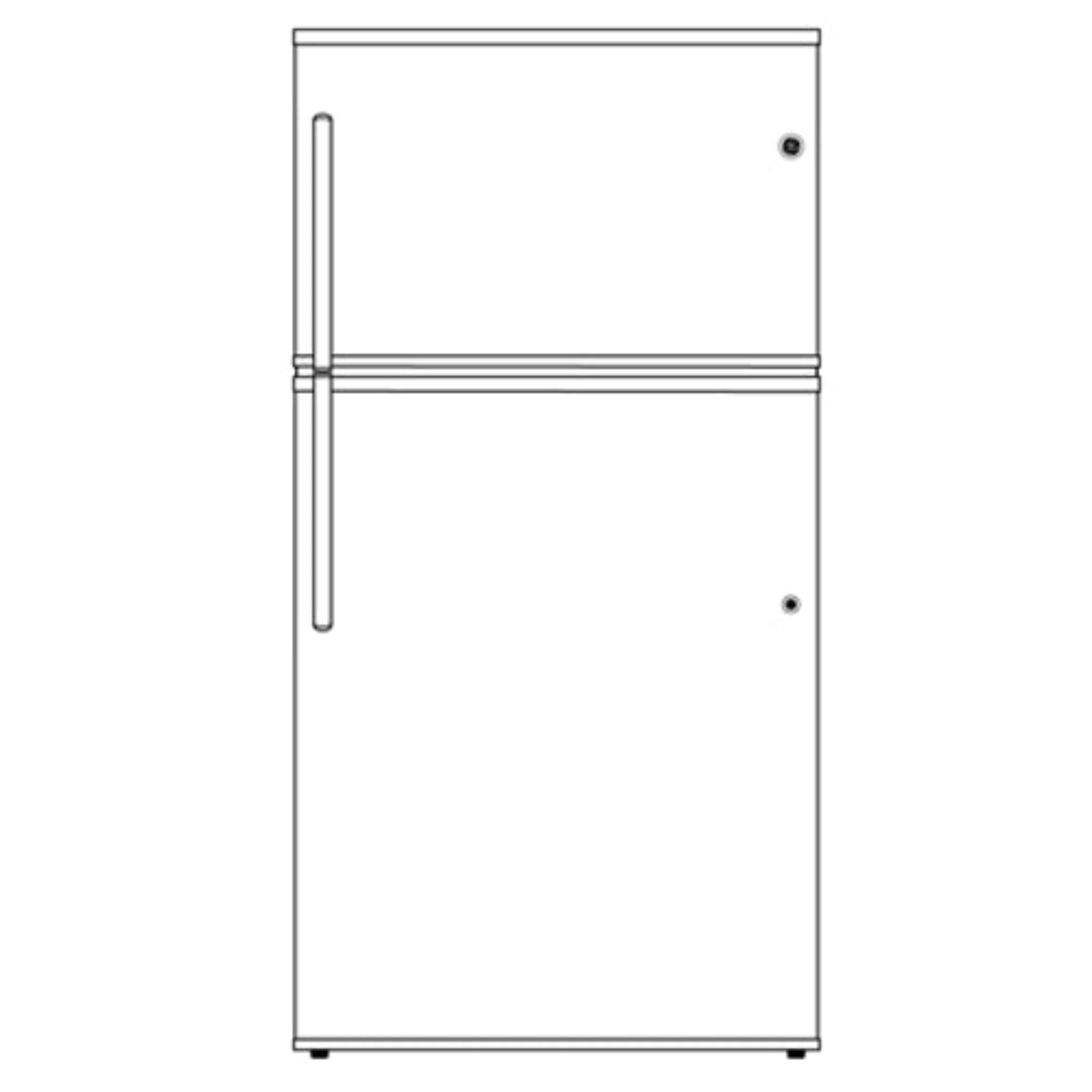 GE APPLIANCES GIE21GTHWW GE(R) ENERGY STAR(R) 21.1 Cu. Ft. Top-Freezer Refrigerator - GIE21GTHWW-KT