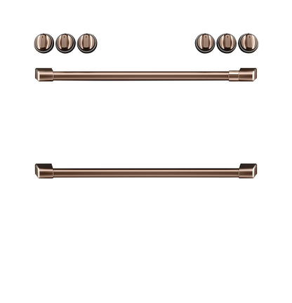 Café Front Control Induction Knobs and Handles - Brushed Copper - CXFCHHKPMCU-KT