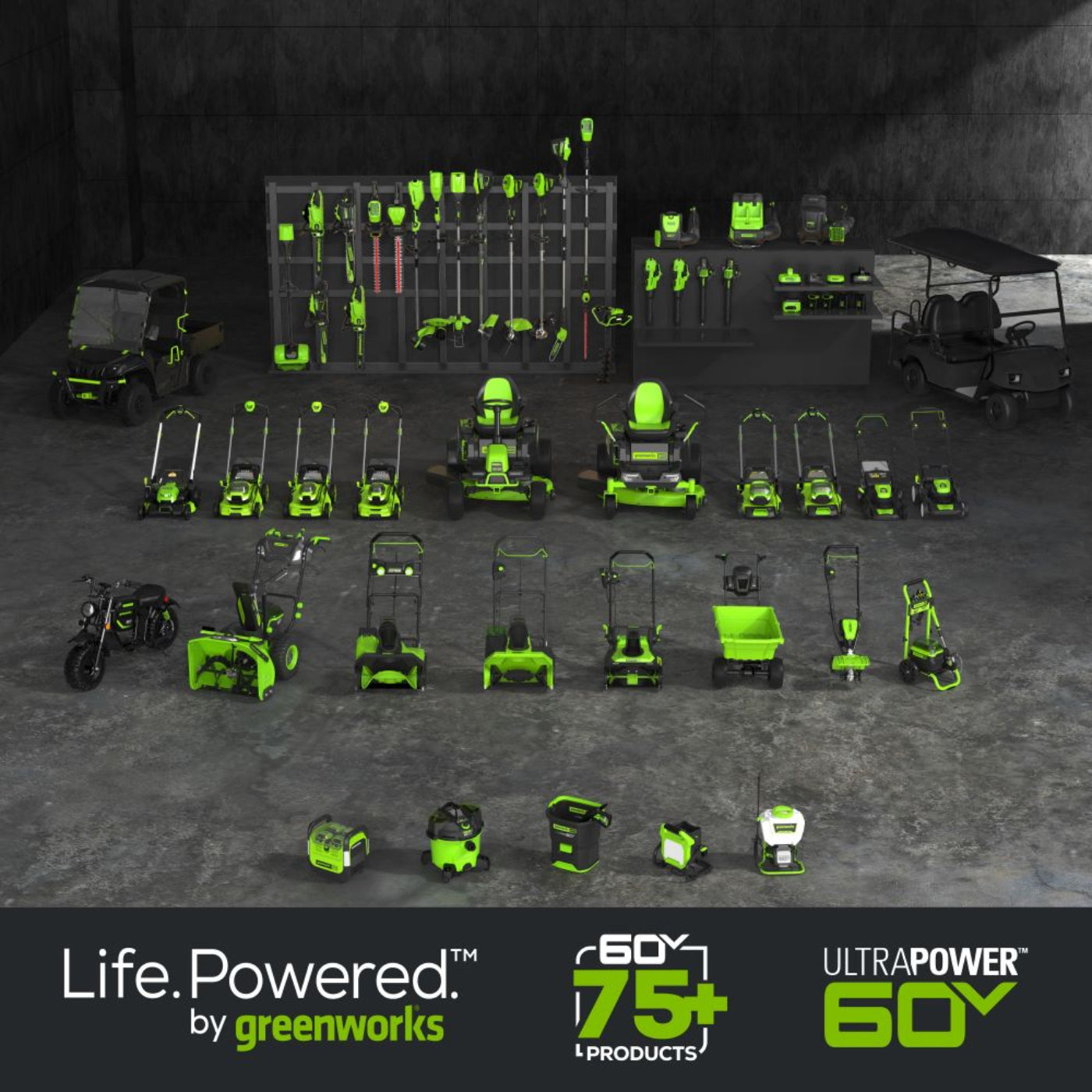 Greenworks 60V 22" Cordless Battery Push Lawn Mower w/ 5.0Ah Battery & Charger - 2547702