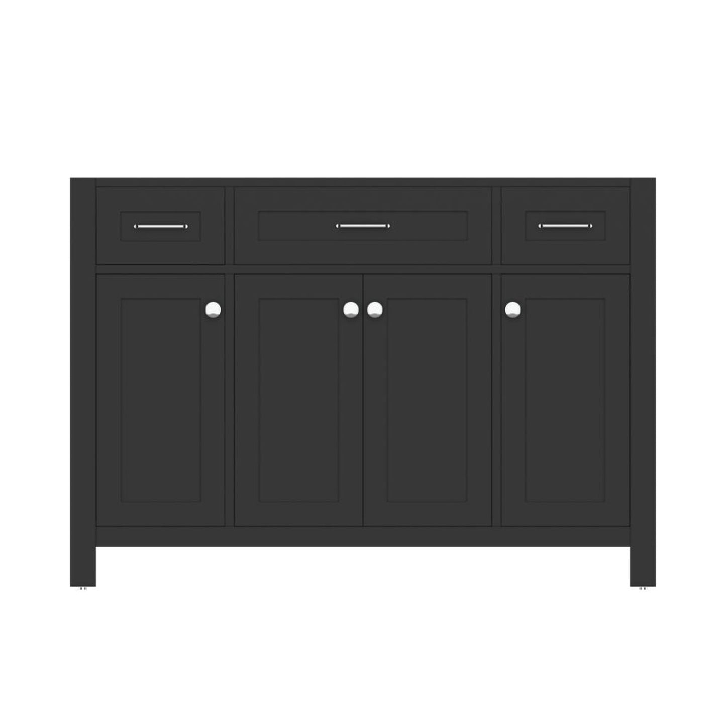 Alya Bath Norwalk 48" Single Espresso Freestanding Bathroom Vanity With Brushed Nickel Edge Handles - HE-101-48-E - Backyard Provider