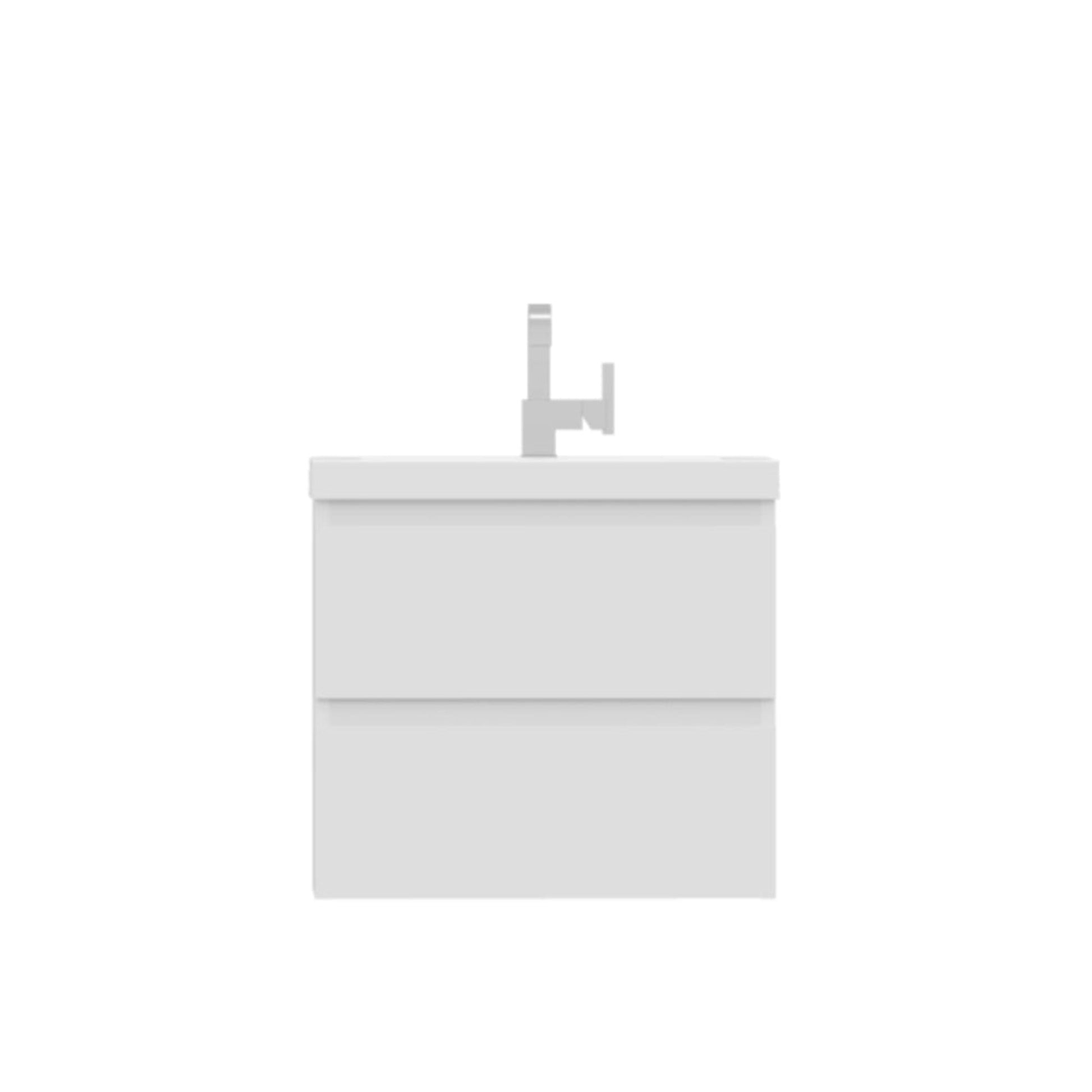 Alya Bath Paterno 24" Single White Modern Wall Mounted  Bathroom Vanity With Acrylic Top and Integrated Sink - AB-MOF24-W - Backyard Provider
