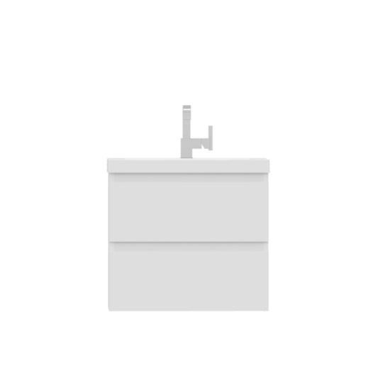 Alya Bath Paterno 24" Single White Modern Wall Mounted  Bathroom Vanity With Acrylic Top and Integrated Sink - AB-MOF24-W - Backyard Provider