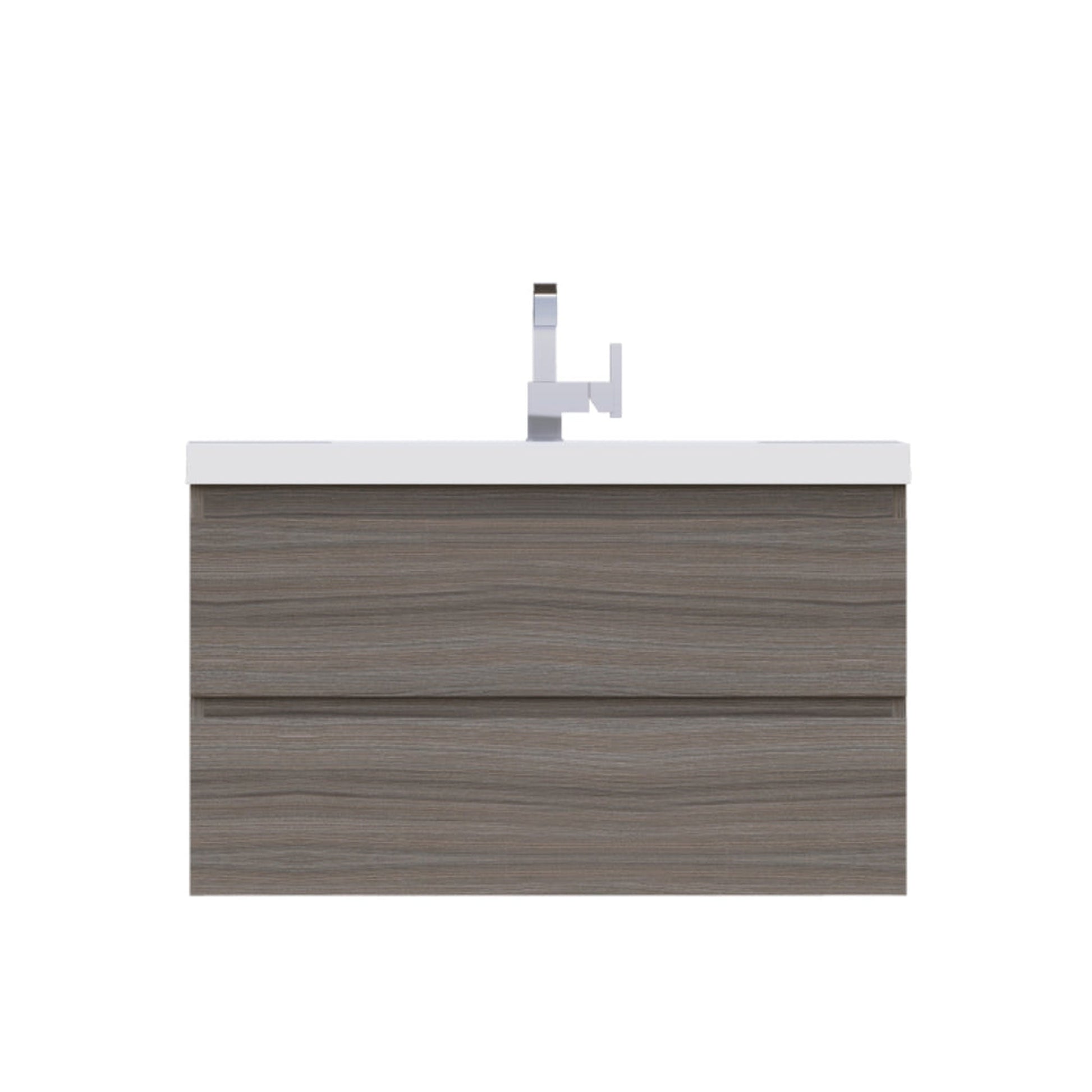 Alya Bath Paterno 36" Single Gray Modern Wall Mounted  Bathroom Vanity With Acrylic Top and Integrated Sink - AB-MOF36-G - Backyard Provider