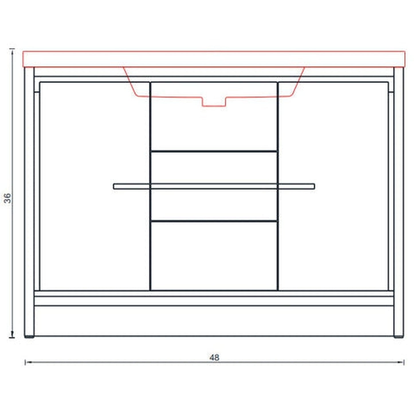 Alya Bath Sortino 48" Single Gray Modern Freestanding  Bathroom Vanity With Acrylic Top and Integrated  Sink - AB-MD648-G - Backyard Provider