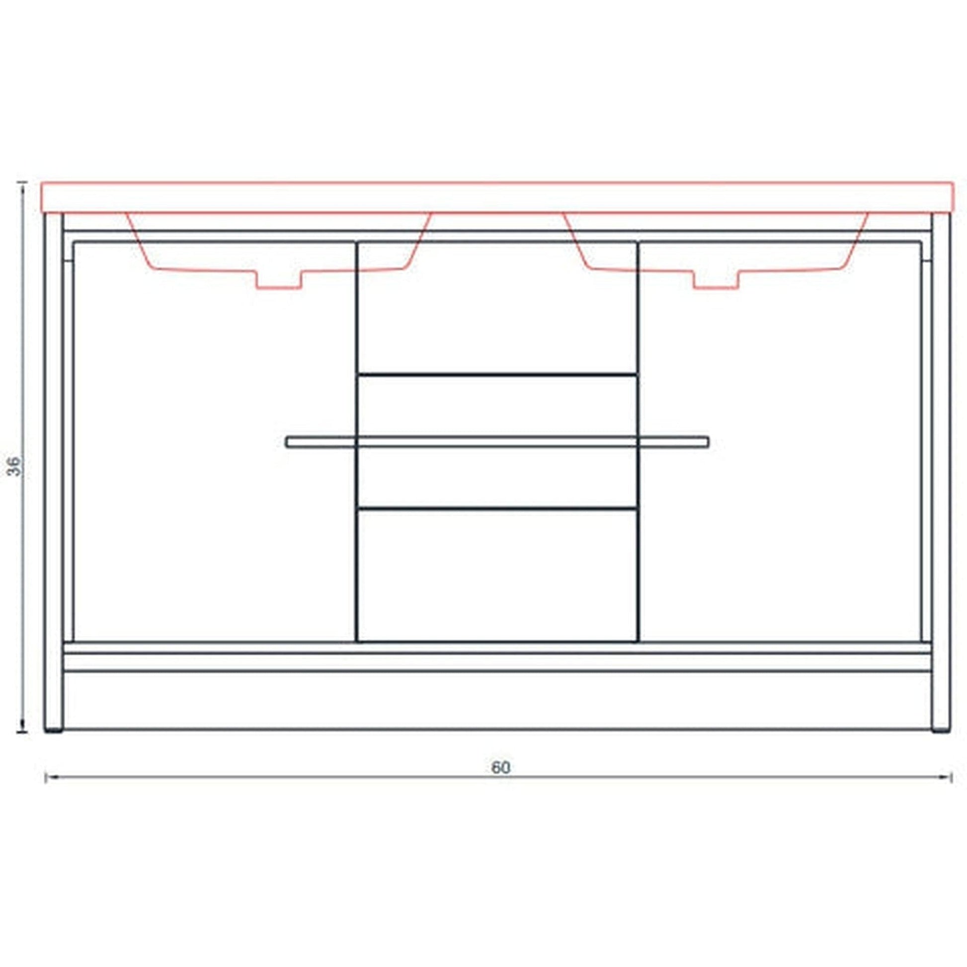 Alya Bath Sortino 60" Double Rosewood  Modern Freestanding  Bathroom Vanity With Acrylic Top and Integrated Sink - AB-MD660D-RW - Backyard Provider