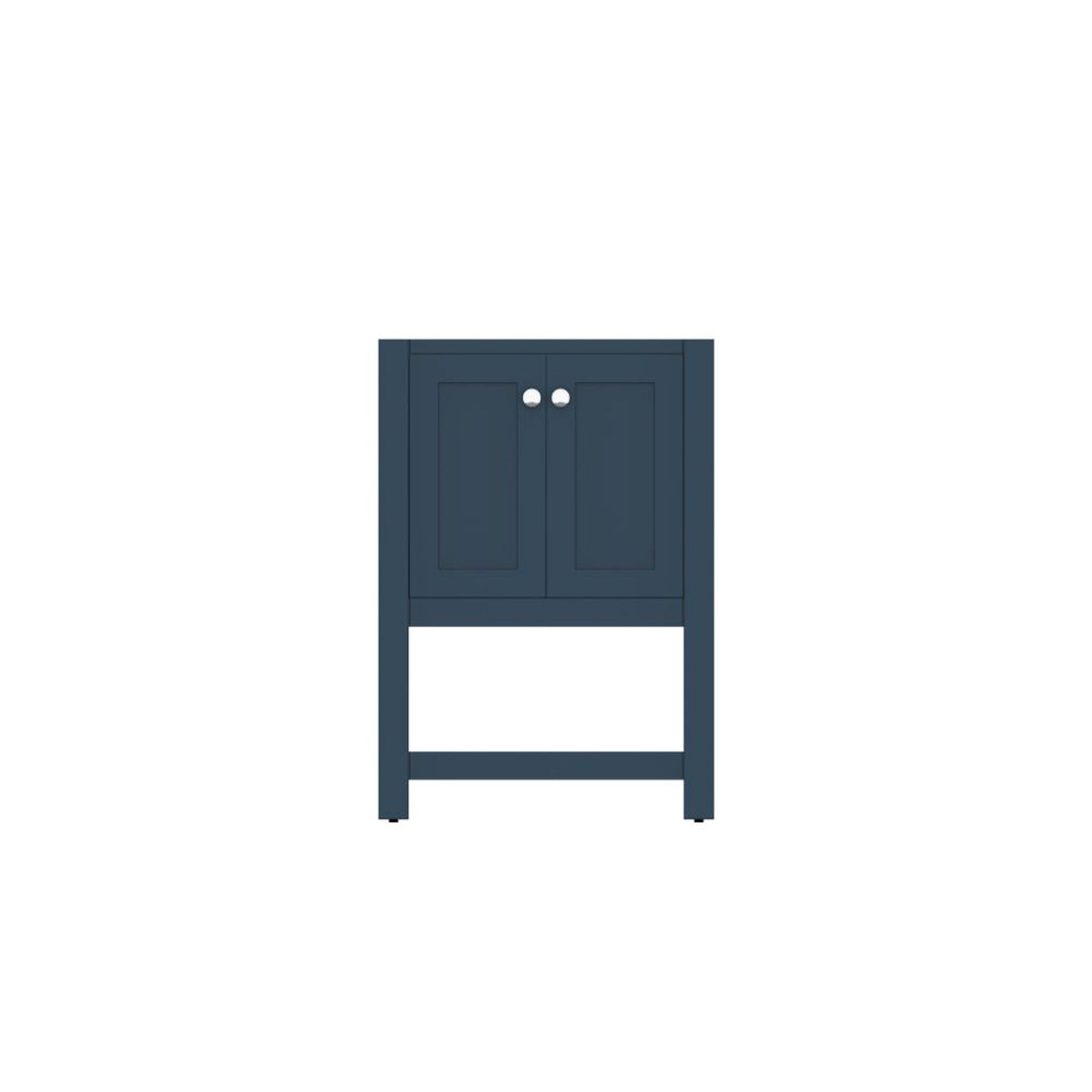 Alya Bath Wilmington 24" Single Blue Freestanding Bathroom Vanity With Brushed Nickel Edge Handles - HE-102-24-B - Backyard Provider