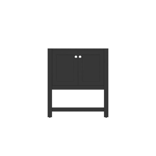 Alya Bath Wilmington 30" Single Espresso Freestanding Bathroom Vanity With Brushed Nickel Edge Handles - HE-102-30-E - Backyard Provider