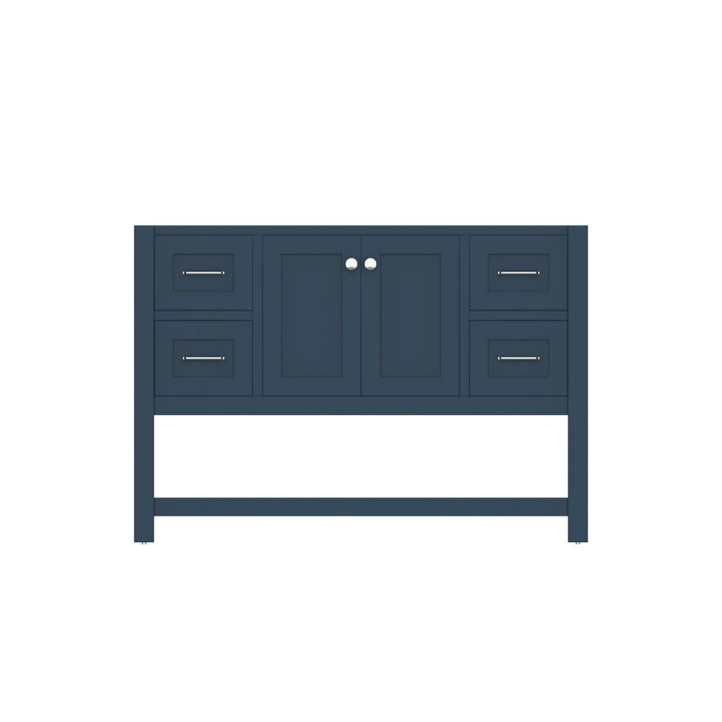Alya Bath Wilmington 48" Single Blue Freestanding Bathroom Vanity With Brushed Nickel Edge Handles - HE-102-48-B - Backyard Provider