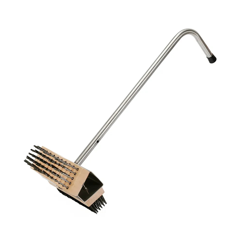 CAC China B2BG-28D Broiler/Grill Brush 2-Head W/ 28" SS Hdl Case of 6 Pcs