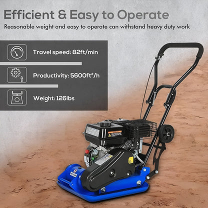 BILT HARD 2500lb Plate Compactor, 6.5HP Gas Engine, 21x14.5" Plate - TPA-0151
