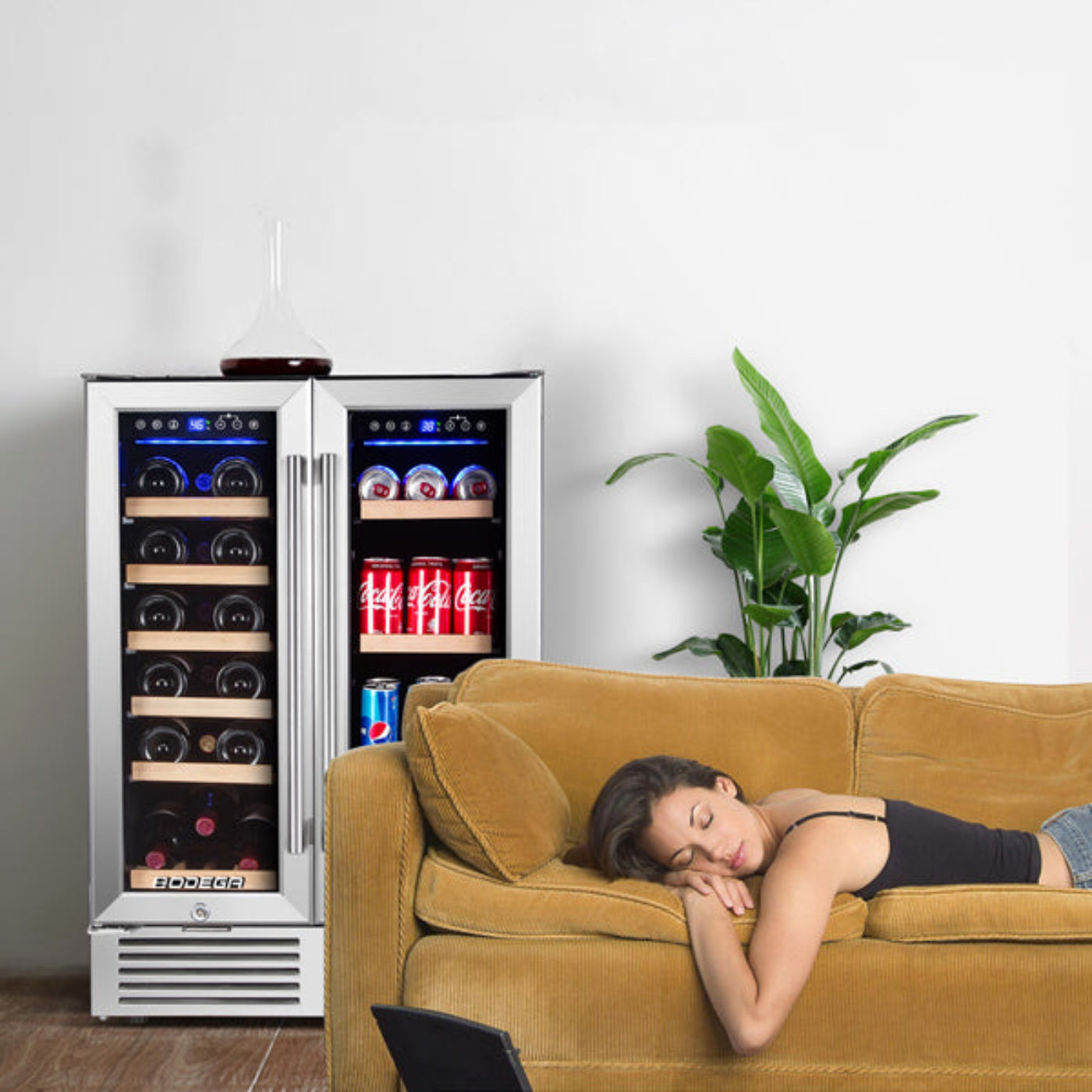 Blemished BODEGAcooler 24"19 Bottles and 57 Cans Wine and Beverage Refrigerator - JC-115DR