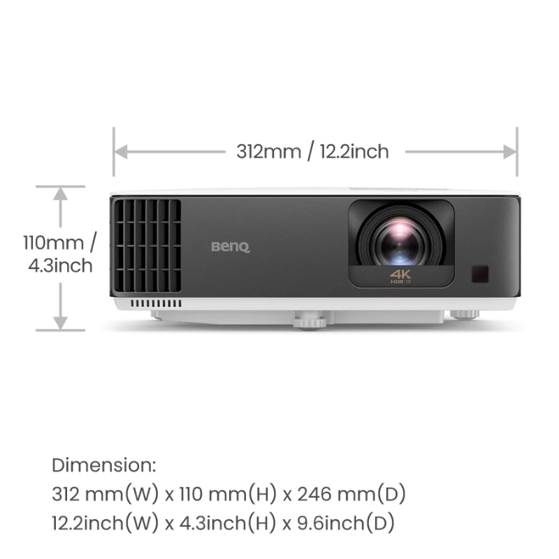 Elevate your golf simulator setup to unprecedented levels of realism and immersion with the BenQ TK700STi 4K HDR Short Throw Golf Simulator Projector. Designed to revolutionize your indoor golfing adventures, this projector brings the course to life in stunning 4K detail right in the comfort of your home.  Boasting a formidable 3,000 lumens rating, an input lag of only 16ms at 60Hz, an impressive lamp life of up to 15,000 hours in LampSave mode, and a versatile throw ratio ranging from 0.9~1.08, 
