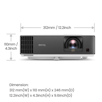 Elevate your golf simulator setup to unprecedented levels of realism and immersion with the BenQ TK700STi 4K HDR Short Throw Golf Simulator Projector. Designed to revolutionize your indoor golfing adventures, this projector brings the course to life in stunning 4K detail right in the comfort of your home.  Boasting a formidable 3,000 lumens rating, an input lag of only 16ms at 60Hz, an impressive lamp life of up to 15,000 hours in LampSave mode, and a versatile throw ratio ranging from 0.9~1.08, 