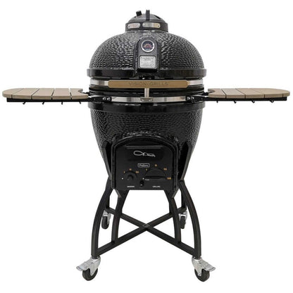 Vision Grills Professional | C-Series Ceramic Kamado Grill | Charcoal (Gas Compatible) - C-Series - Super Bundle Black