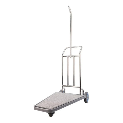 Hospitality 1 Source CLCSSGG-3 Compact Luggage Carrier — Stainless Steel; Grey/Grey Carpet - KDCLCSS-1