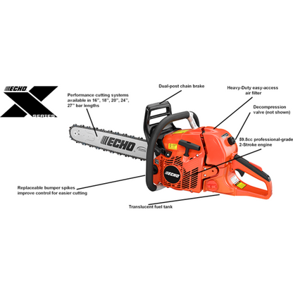 Echo CS-620PW Professional Chain Saw (Wrap Handle Version) - 59.0 CC - 4.43 HP* - CS-620PW- Powerhead Only - CS-620PW- Powerhead Only
