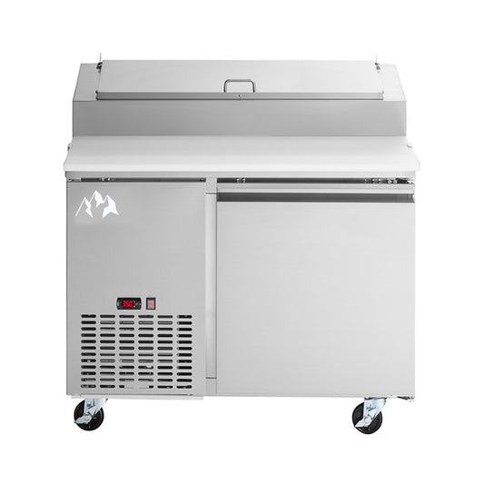 Chef AAA Commercial 49" Pizza Prep Table Refrigerator 6 Pans 1 Door Stainless Steel 6 cu.ft. - APPT-49-HC