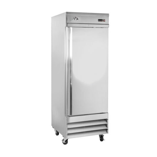 Chef AAA Commercial 29" Reach-In Refrigerator 1 Solid Door Stainless Steel 23 cu.ft. - SS-1R-HC