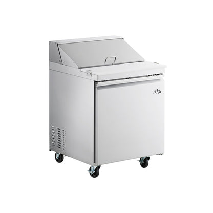Chef AAA Commercial 27" Sandwich Prep Table Refrigerator 6 Pans 1 Door Stainless Steel 6 cu.ft. - SS-PT-27-HC