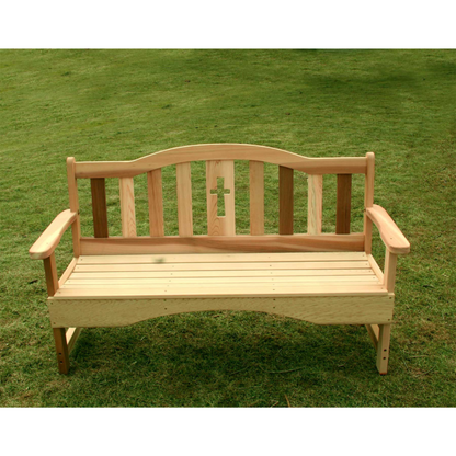Creekvine Designs Cedar Holy Cross Garden Bench - WF8002CVD