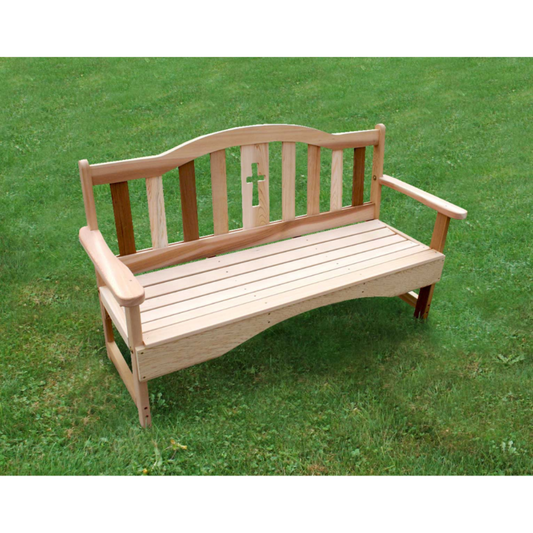 Creekvine Designs Cedar Holy Cross Garden Bench - WF8002CVD