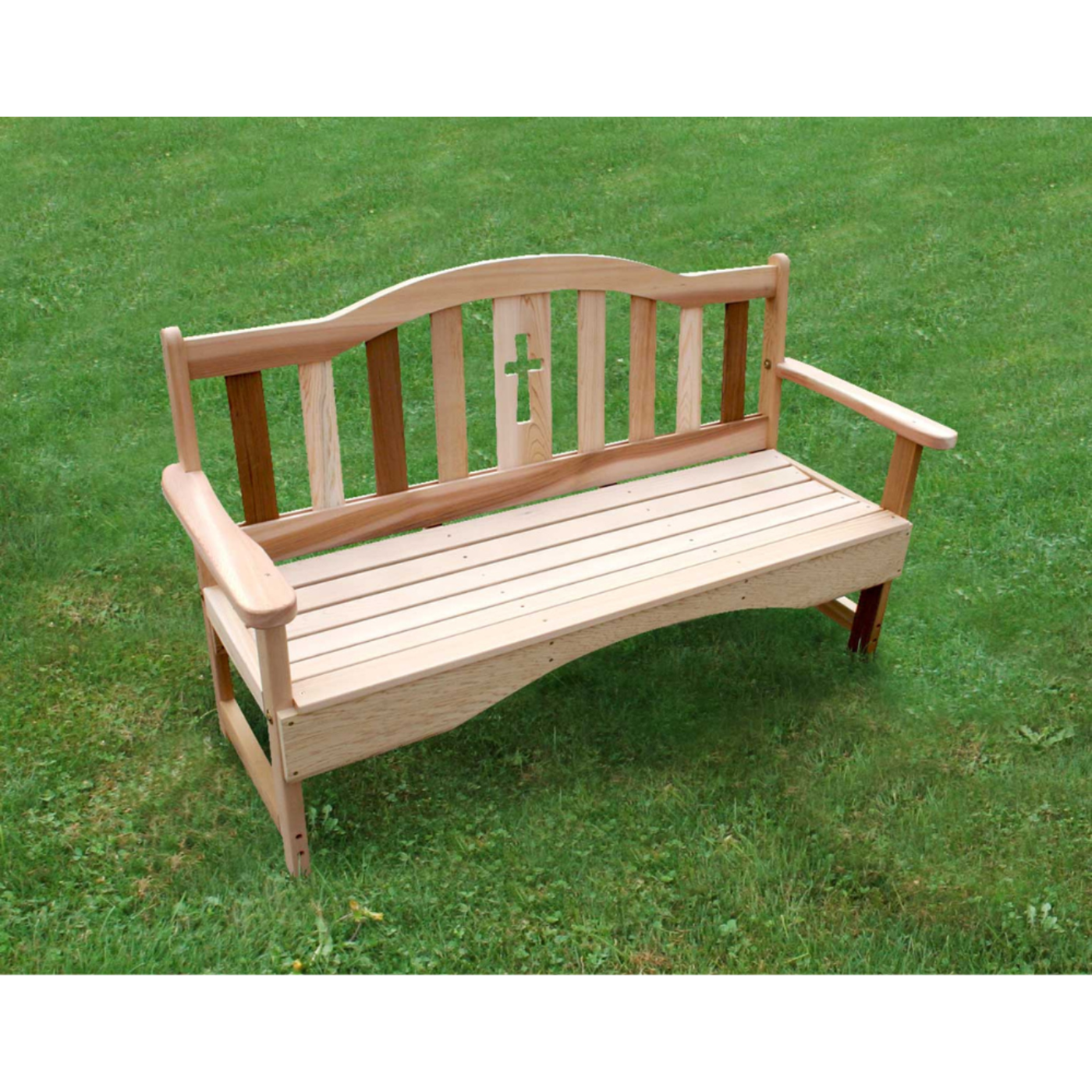 Creekvine Designs Cedar Holy Cross Garden Bench - WF8002CVD