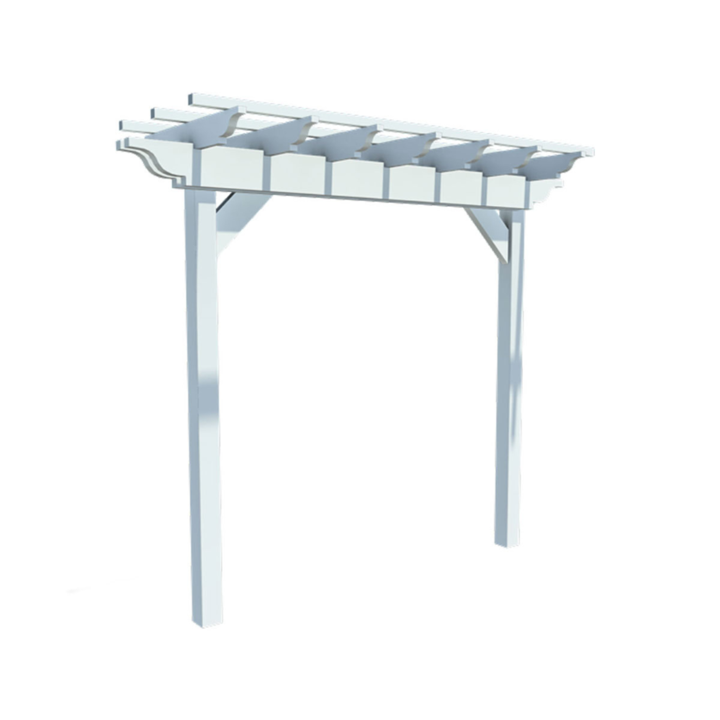 Creekvine Designs Vinyl Monterrey Pergola - HBWVMP3x8CVD