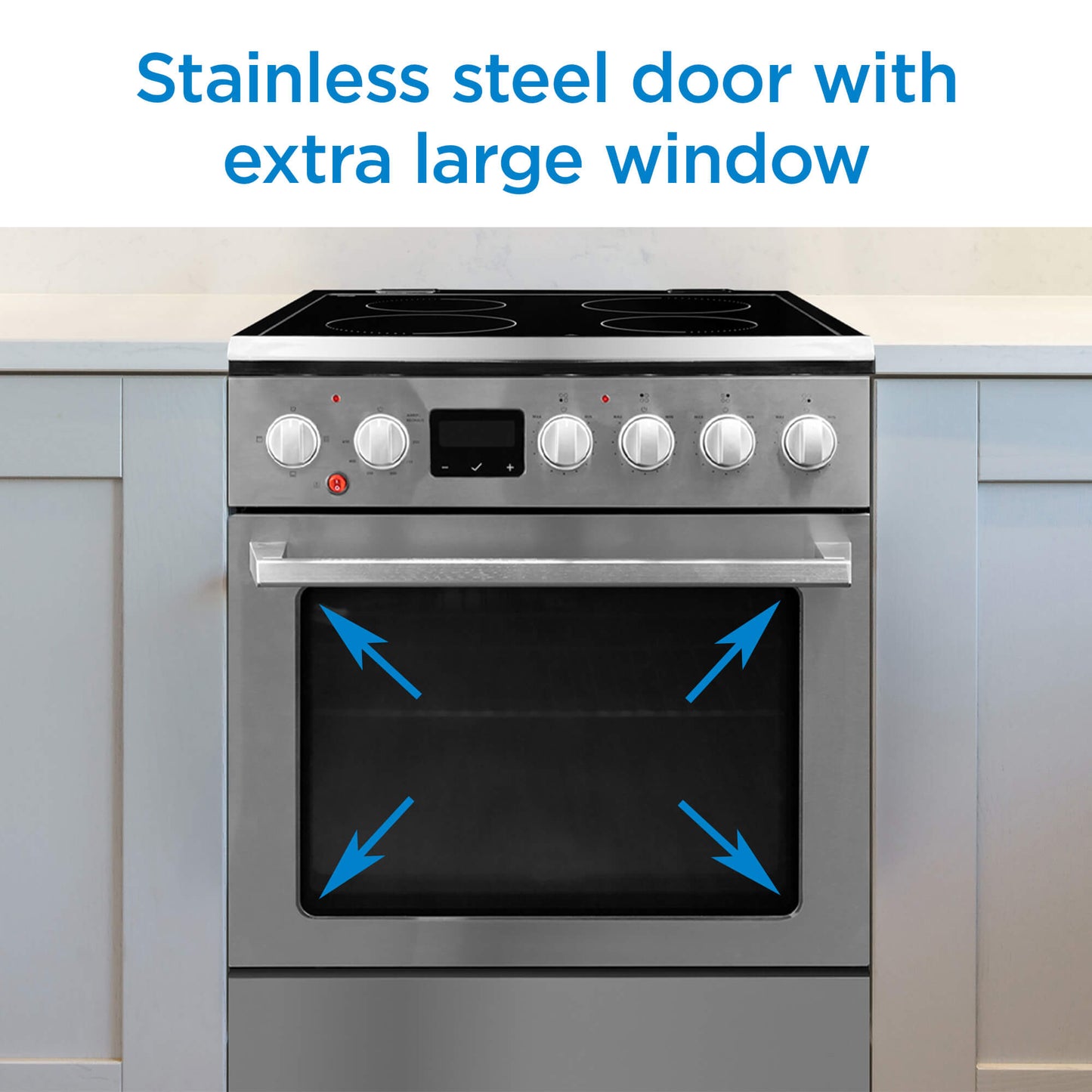 Danby - 24" Slide-In Smooth Top Range, ADA Compliant, Airfry, Manual Clean Ranges - DRCA240BSS