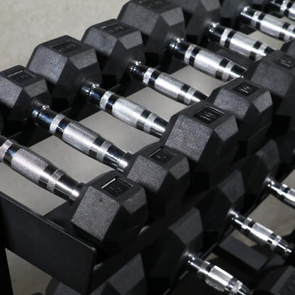 GIANT Rubber Hex Dumbbell Sets - Ergonomic - DB550