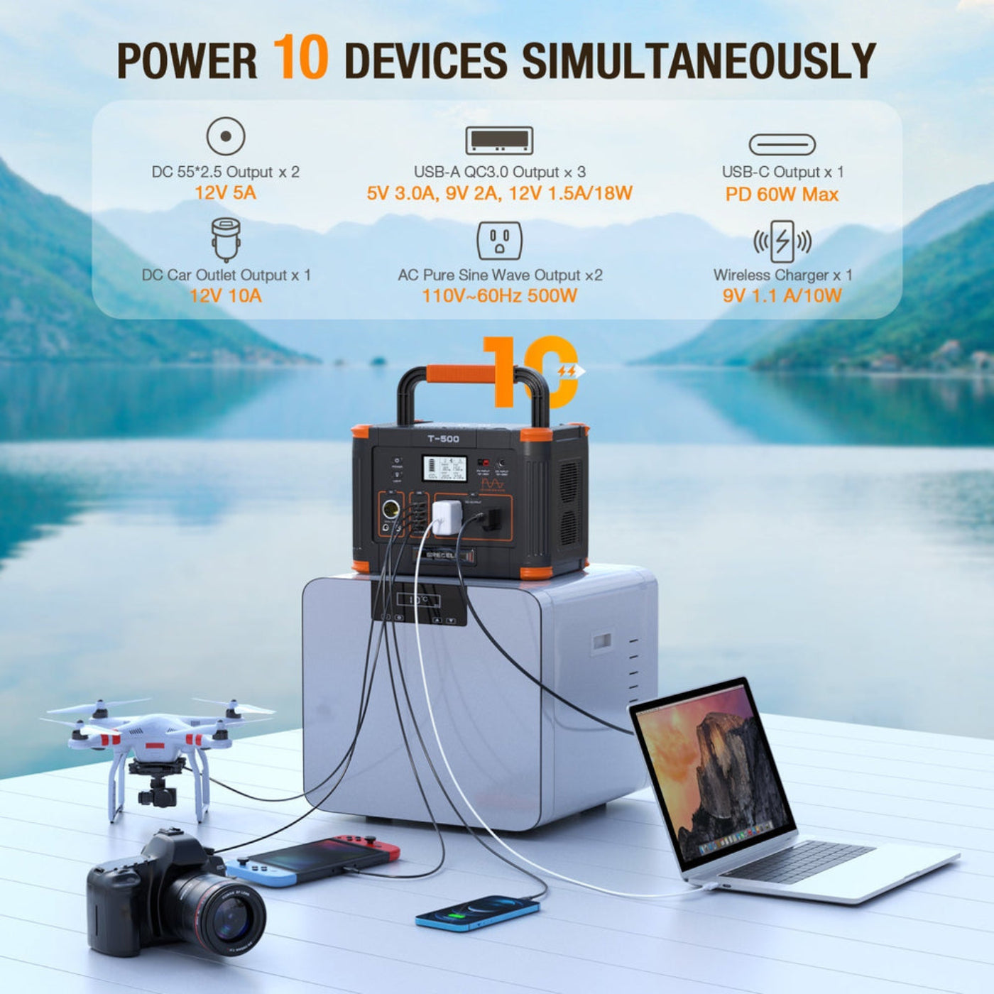 GRECELL Portable Power Station 500W - 680491101785