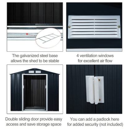 Outsunny 7'x4' Metal Outdoor Shed - 845-030CG