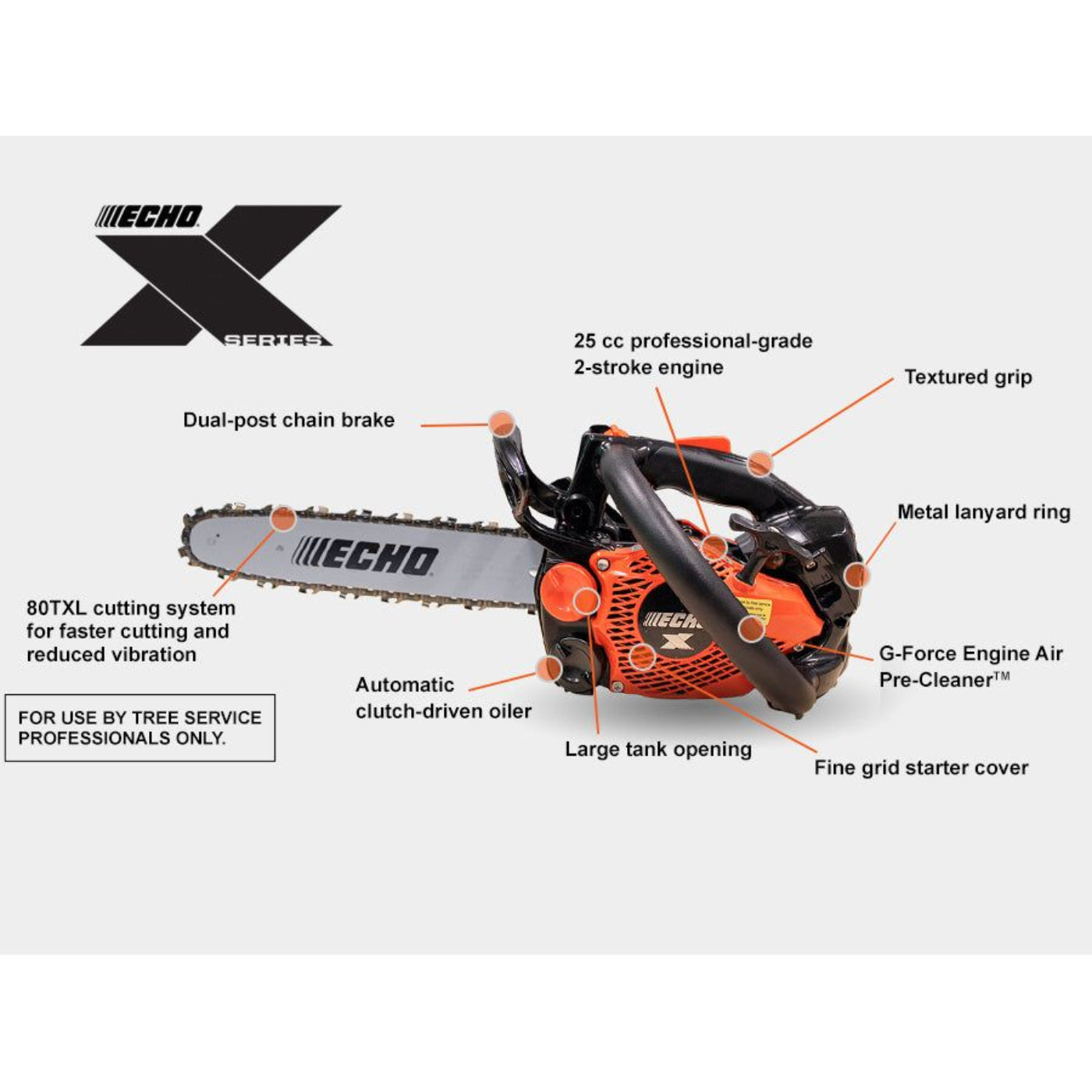 Echo CS-620PW Professional Chain Saw (Wrap Handle Version) - 59.0 CC - 4.43 HP* - CS-620PW- Powerhead Only - CS-620PW- Powerhead Only