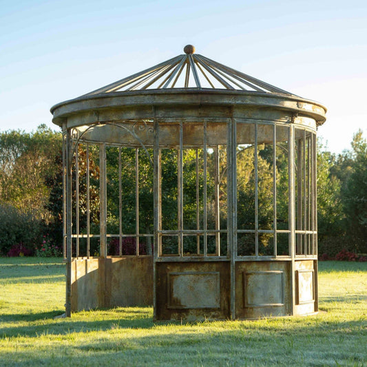 Park Hill Collection Garden Floral Aged Metal Gazebo Display Prop - EDX90088