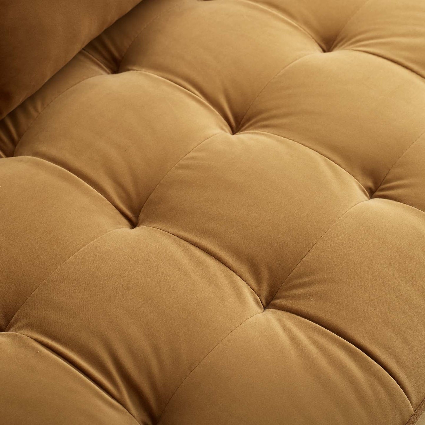 Modway Furniture Valour Modern Velvet Sofa - Stylish Mid-Century Design with Stain-Resistant Fabric & Pocket Coils